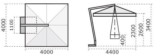 Scolaro Parasol Регулируемый зонтик с боковой стойкой Leonardo Leb - Вид №12