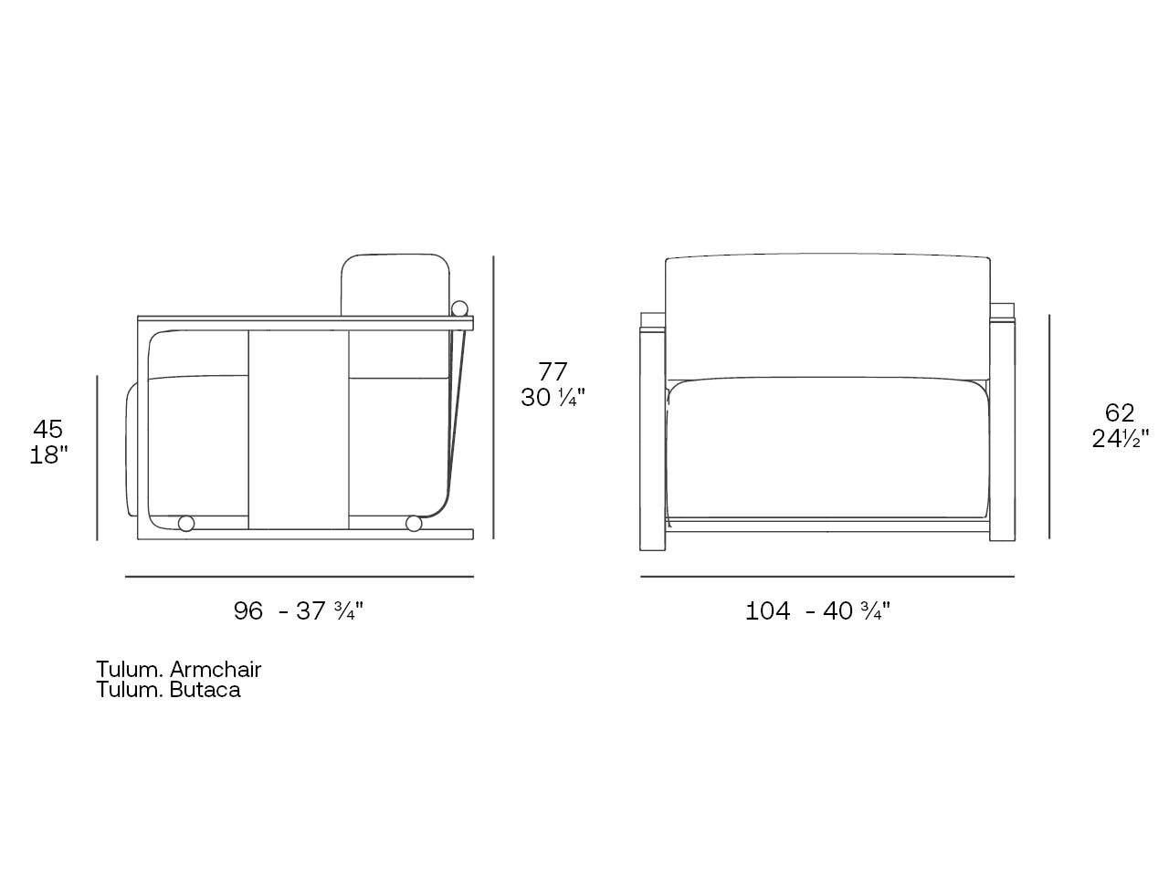 Тканевое садовое кресло с подлокотниками Vondom Тулум ARCH-00033622 - Вид №4
