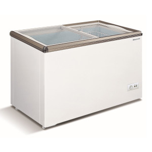 9024146 Морозильный ларь WILLMARK FSL-450X-4 белый, золотистый