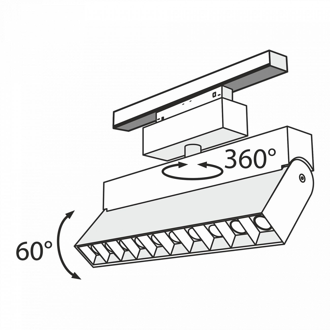 Трековый светильник черный TR015-20W4K TECHNICAL MAGNETIC TRACK SYSTEM 00-3956238 Черный  - Вид №1