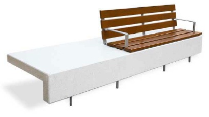 11585 ЕВРОЭЛАПЛЮС, скамья из бетона LAB.Space 
