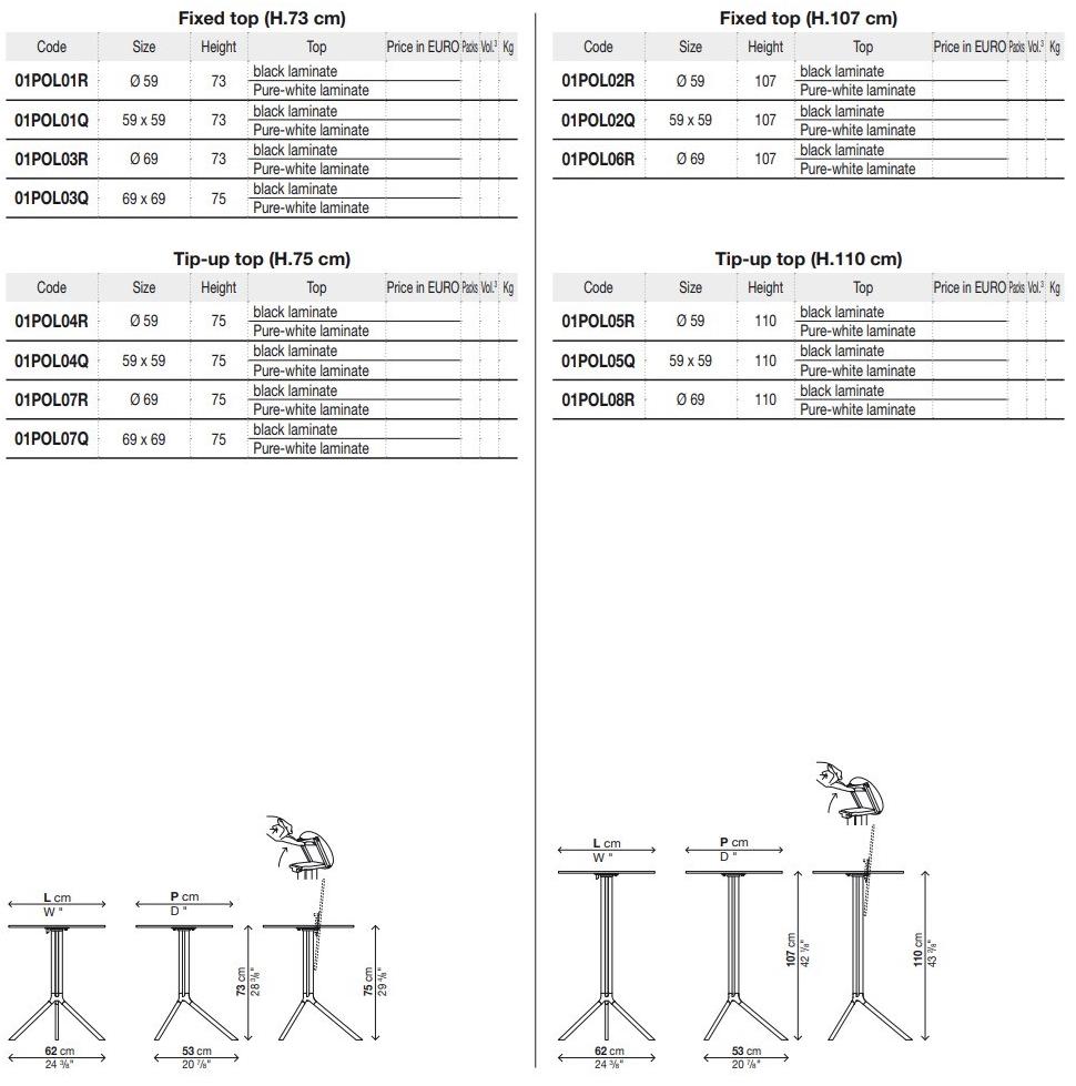 Kristalia Стол складной квадратный sun-id-1425275 - Вид №7