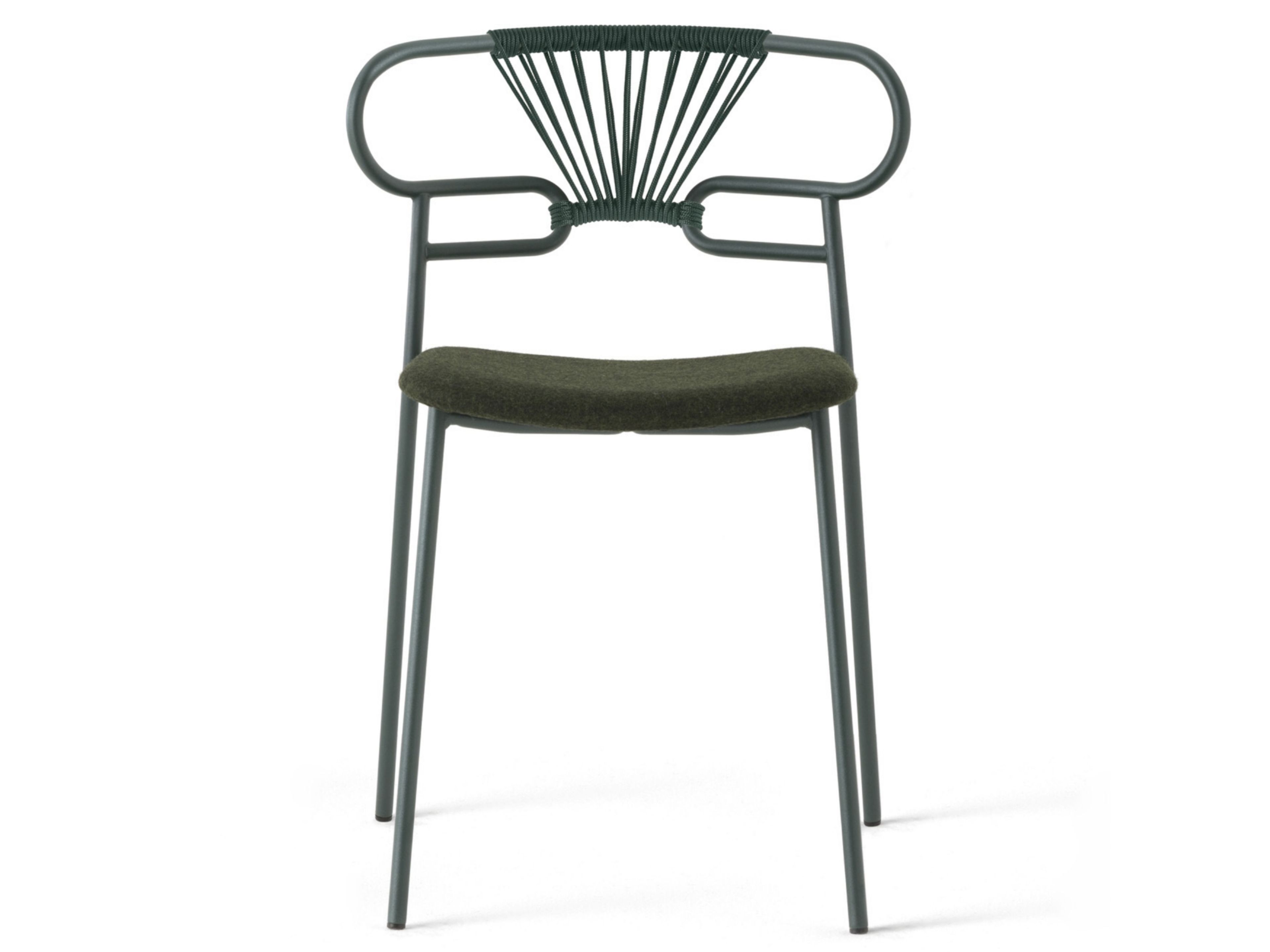 Штабелируемый металлический стул с открытой спинкой с мягким сиденьем TrabA' Генуя ARCH-00074447