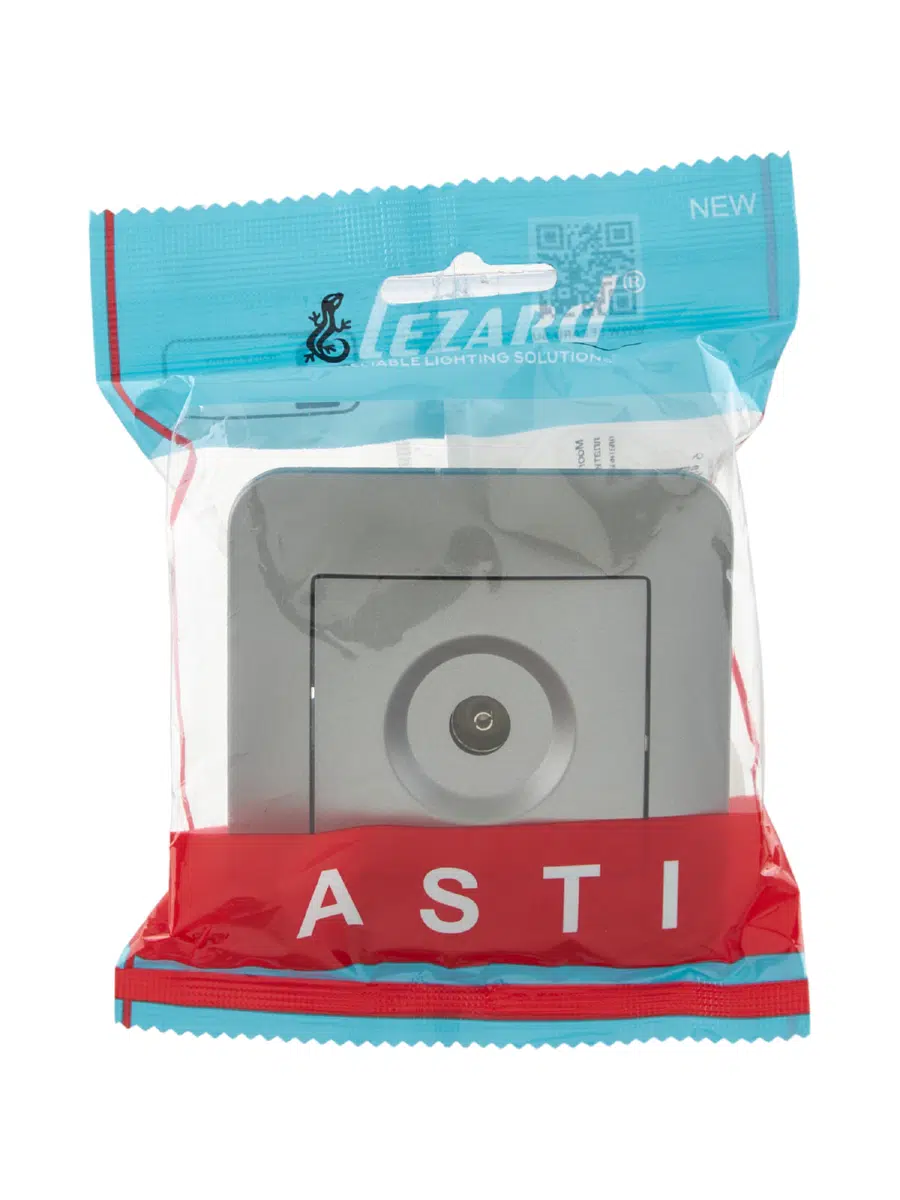 ASTI Розетка ТВ проходная платина LEZARD 7081-3535-129