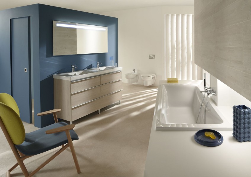 EB996-F90 Мебель для раковины-столешницы 140 см, 6 ящиков Jacobdelafon ODEON UP Santreyd - Вид №1