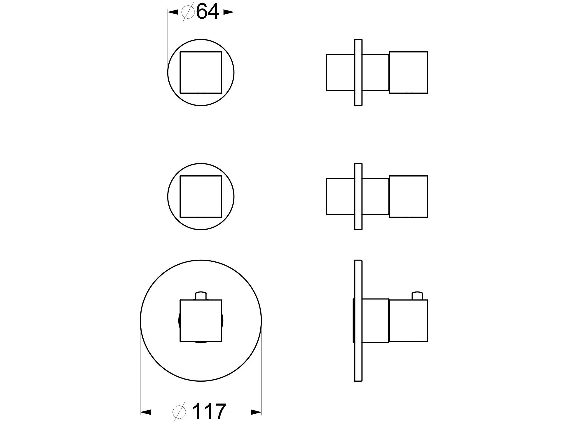 Однорычажный термостатический смеситель для душа GUGLIELMI RUBINETTERIE G&amp ARCH-00062465