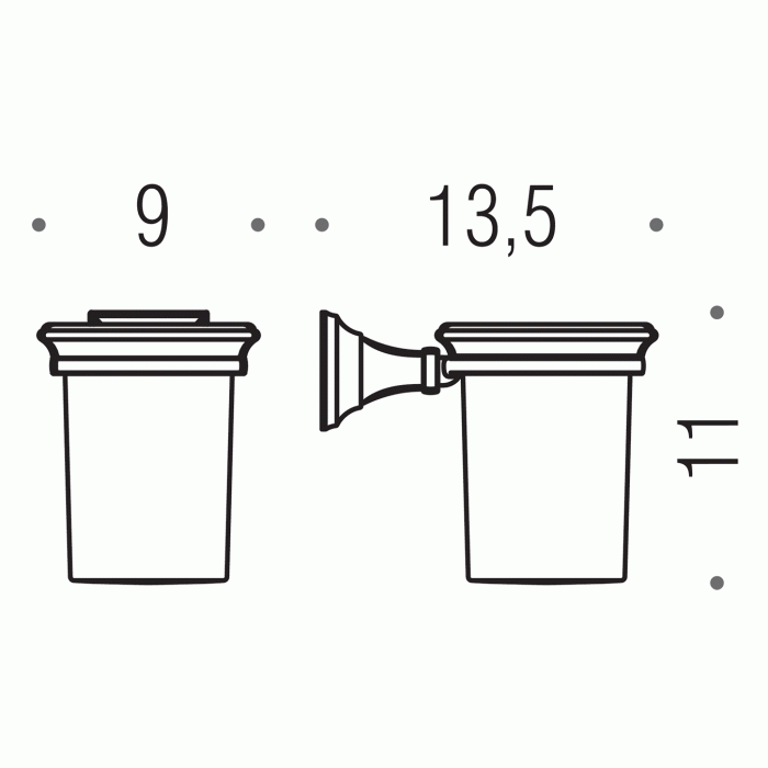 B3202 BR Стакан настенный (бронза) COLOMBO PORTOFINO Colombo Design - Вид №1