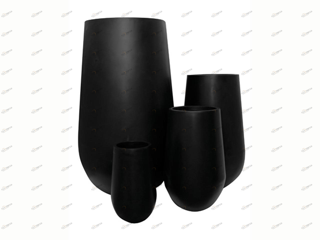 Вазон уличный черный 100х63 см "Белфаст" LE-VILLAGE FLORERO 044742 Черный 