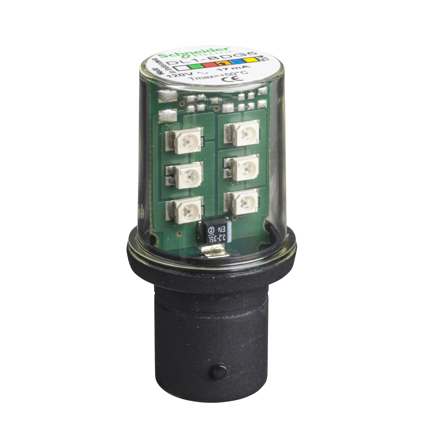 DL1BDG5 Светодиод Harmony, 120В, AC, Оранжевый Schneider Electric Световые колонны, сирены, маяки 