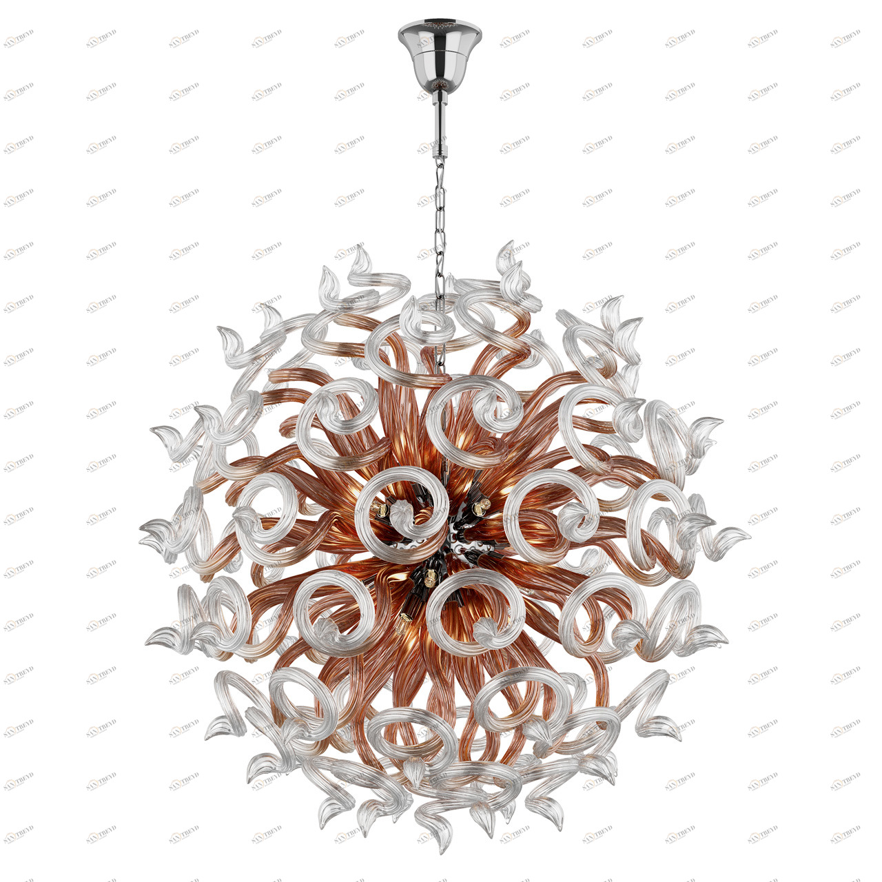 Подвесная люстра Lightstar Medusa 890184 LIGHTSTAR ДИЗАЙНЕРСКИЕ, MEDUSA, ШАР 056307 Оранжевый 