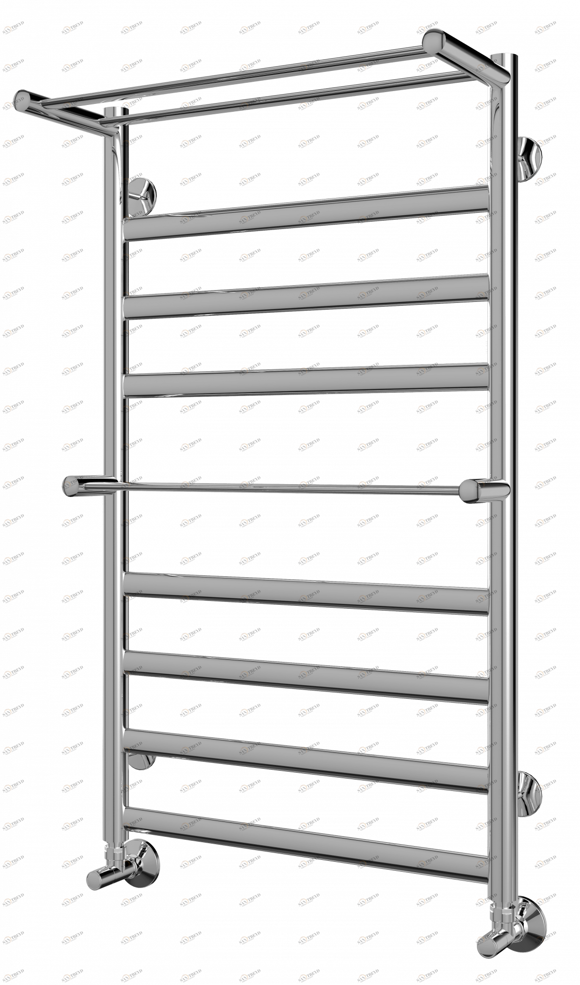 4620768886874 СТАНДАРТ Хендрикс+ с полкой П9 500х896 Полотенцесушитель TERMINUS RAL 9016 глянец