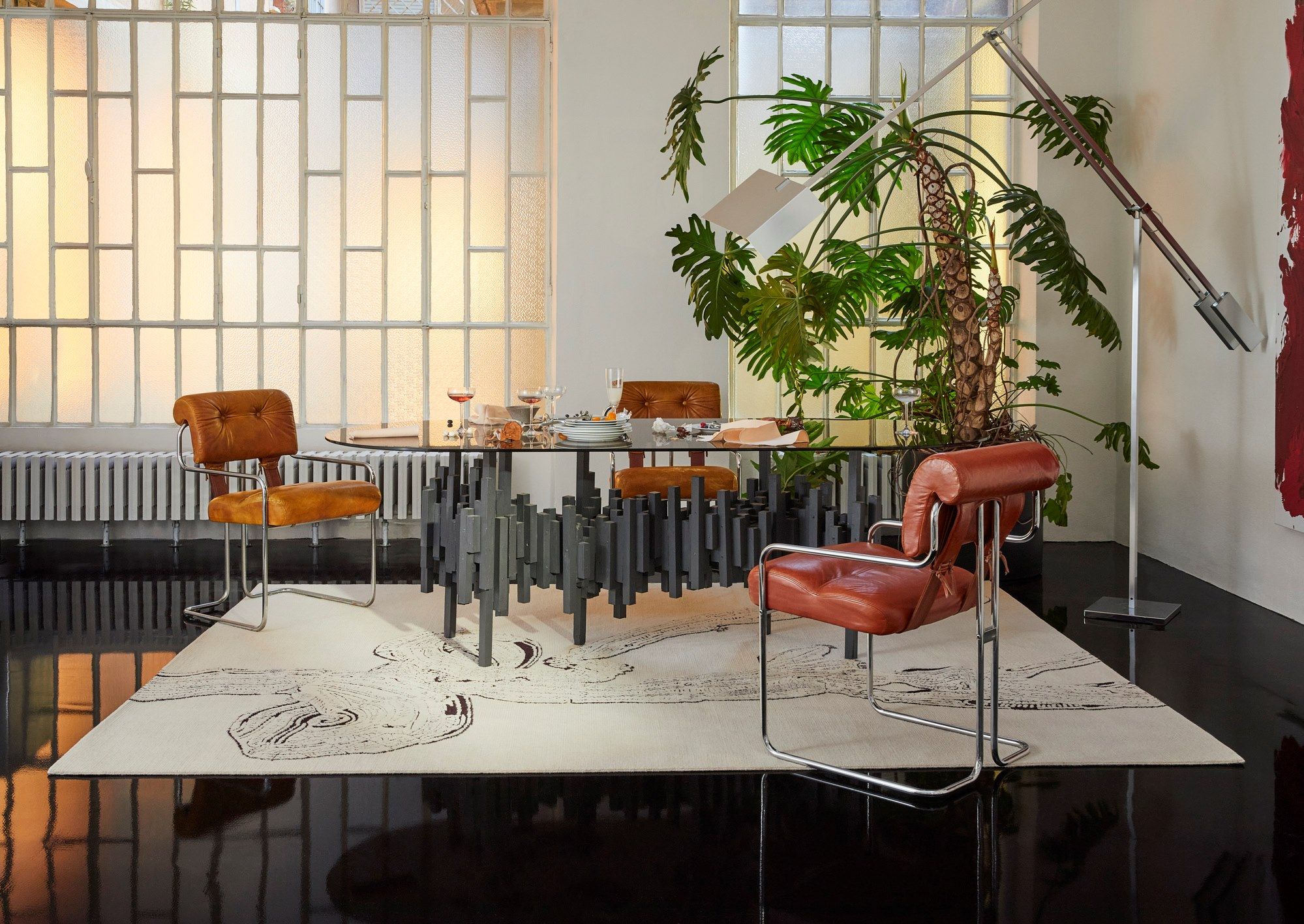 Прямоугольный ковер ручной работы из гималайской шерсти cc-tapis молочай ARCH-00139941 - Вид №1