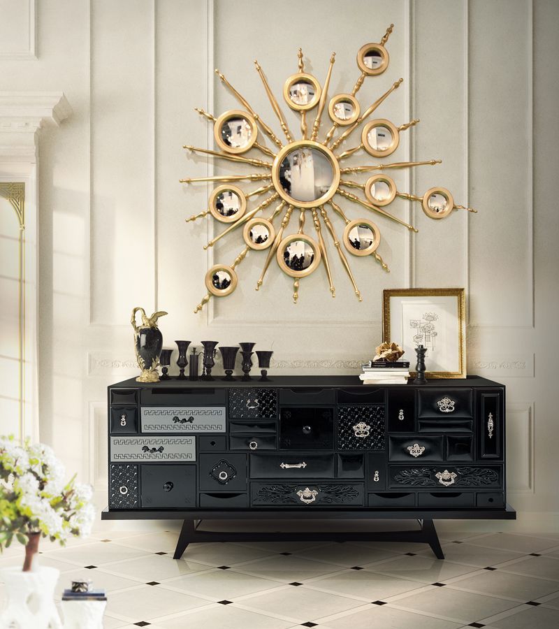 0-076 Черный буфет Mondrian  Boca Do Lobo  - Вид №21