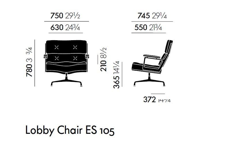 Вращающееся кресло с кожаными спицами VITRA Lobby Chair ARCH-00068846 - Вид №2