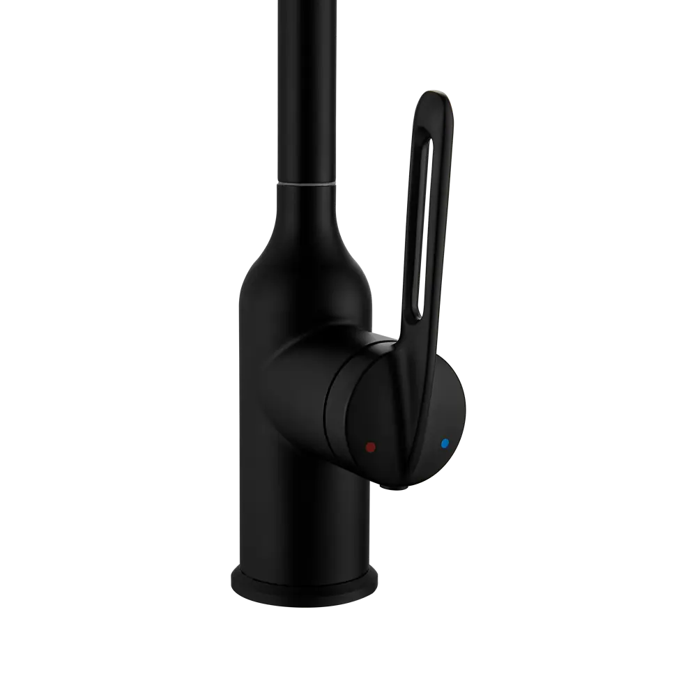 Смеситель для кухни Haiba HB71825-7 черный с поворотным изливом 89396809 STLM-1575806 - Вид №4