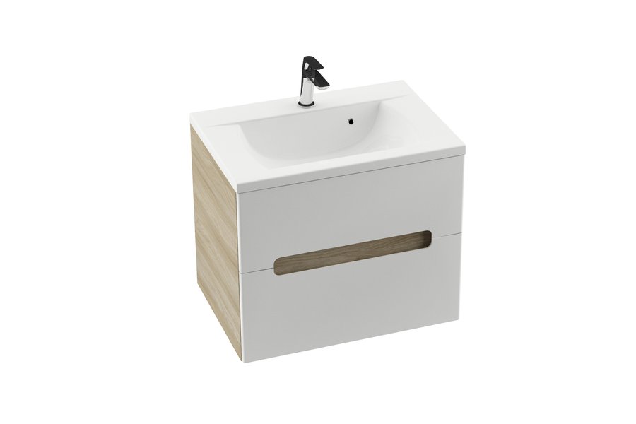 Тумба под умывальник SD 800-L CLASSIC II каппучино/белая Ravak X000000913 - Вид №3