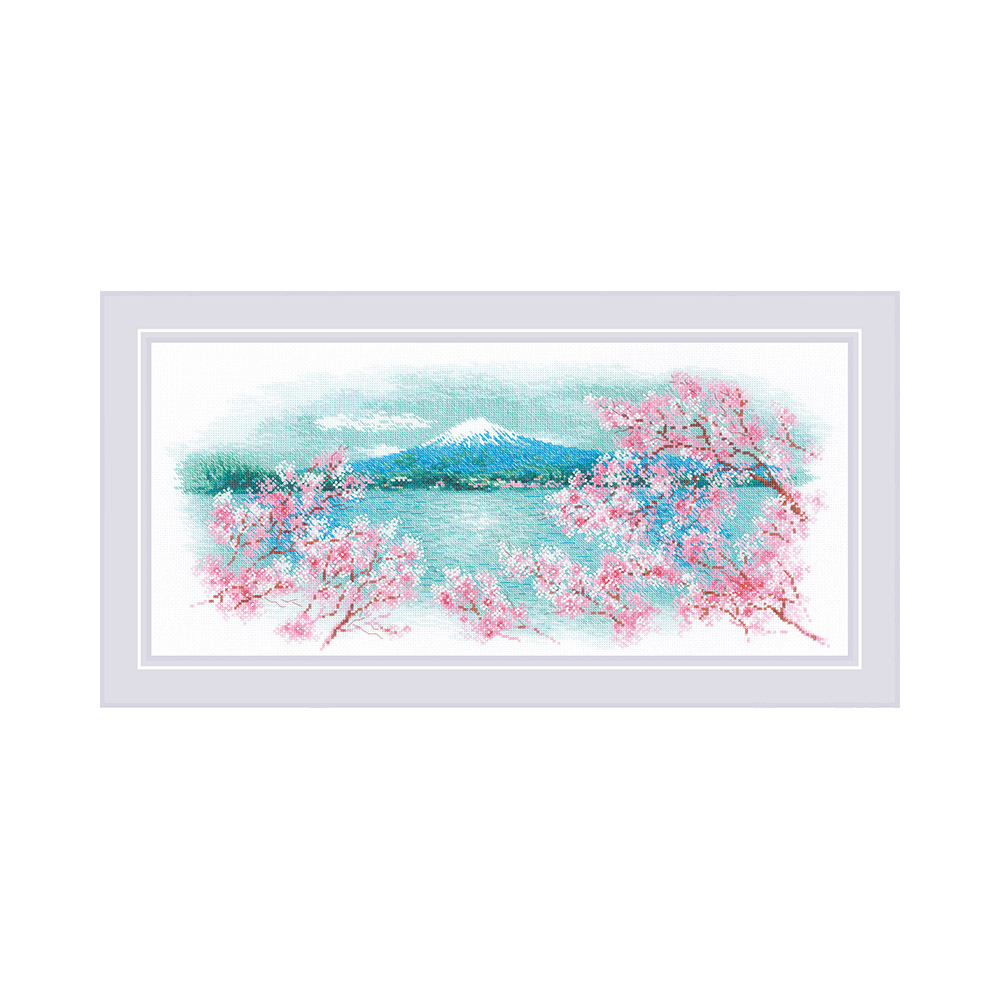 1744 Набор для вышивания Сакура. Фудзи 55 х 25 см RIOLIS Сотвори Сама 