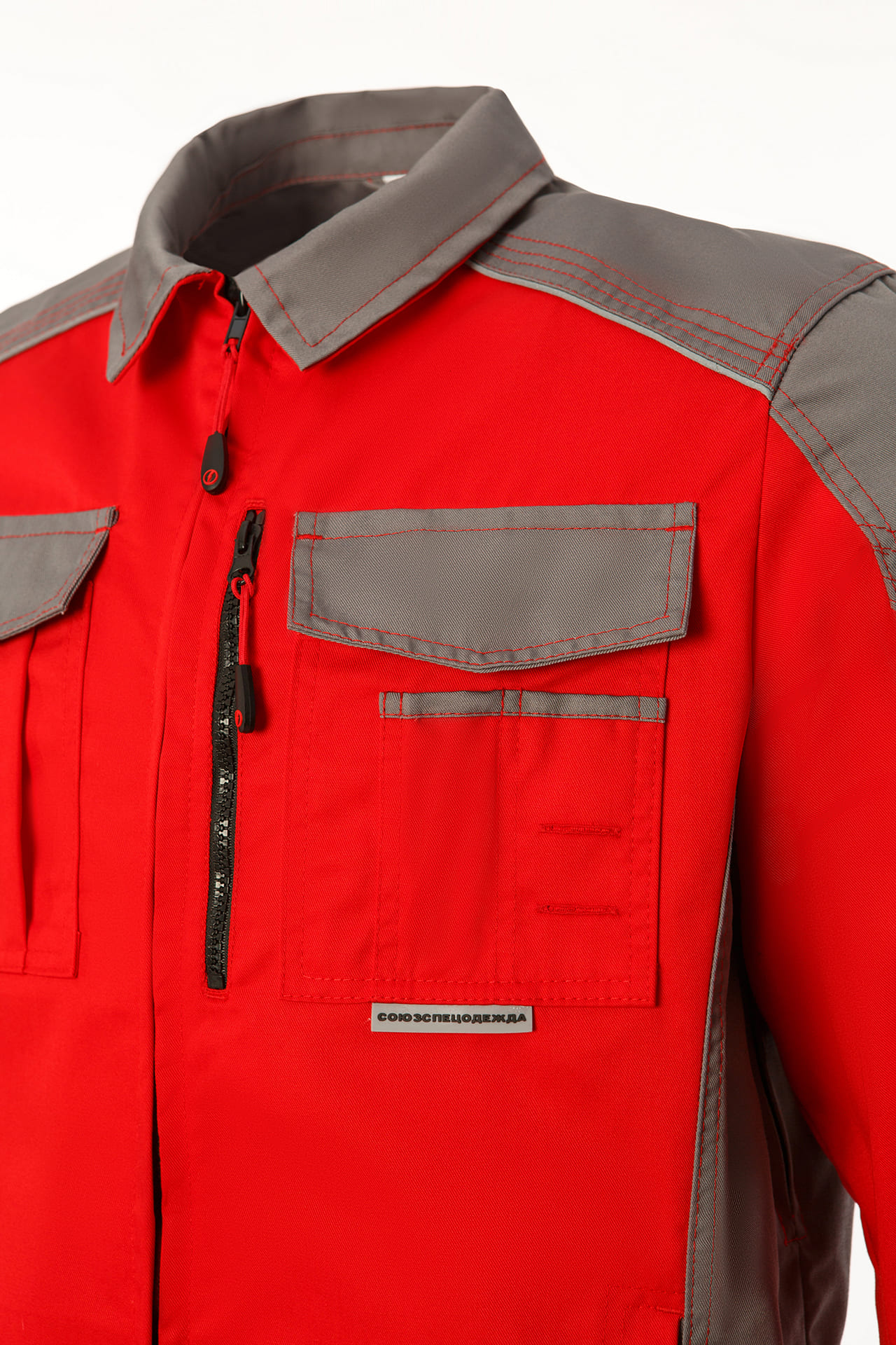70057 Костюм  NEW красный с серым STATUS  Летняя спецодежда  размер 56-58/170-176  - Вид №4