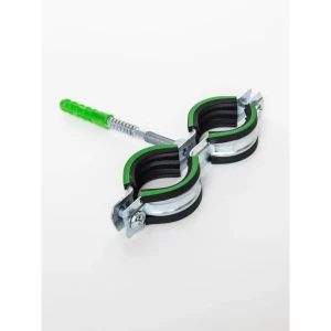 Хомут сантехнический Mayer 3/4" 25-28 мм со шпилькой 8x80и дюбелем гайка M8