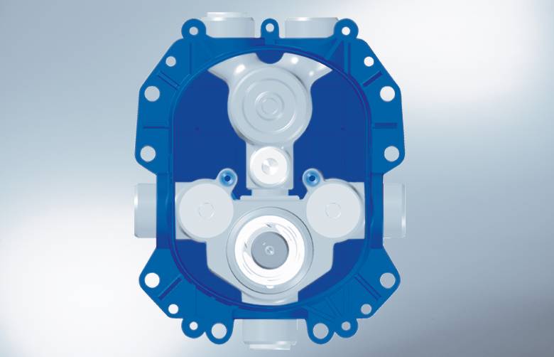 Встраиваемая часть центрального термостатического смесителя GROHE Rapido T, хром (35500000) - Вид №2