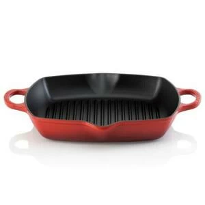 Сковорода-гриль чугунная Le Creuset, квадратная, 30 см, вишневая