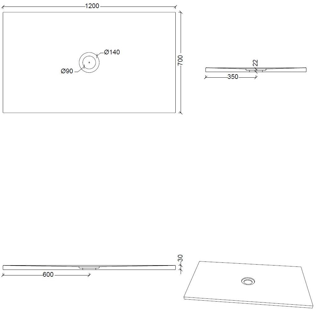 Alice Ceramica Поддон керамический прямоугольный Form sun-id-1434600 - Вид №6
