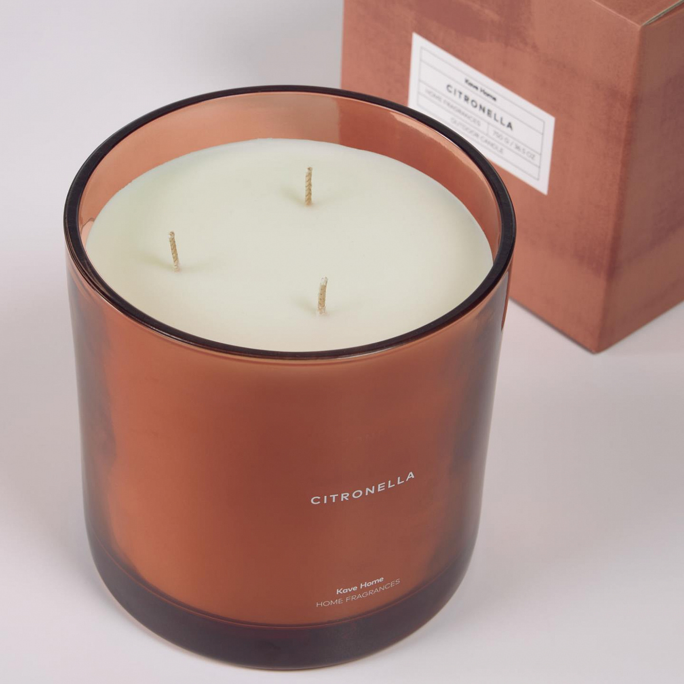 100882 Свеча ароматическая оранжевая 750 г La Forma Citronella  - Вид №1