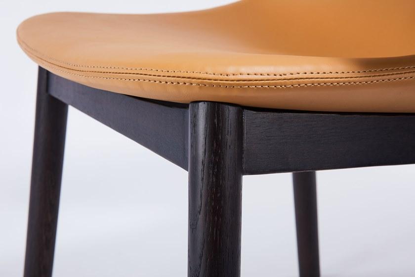 Grado Design Стул с кожаными подлокотниками и буковыми ножками Hug sun-id-1452857 - Вид №2