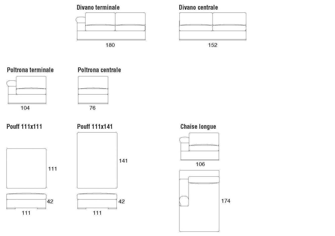 Угловой диван из ткани Former In Italia Денди ARCH-00041241 - Вид №1