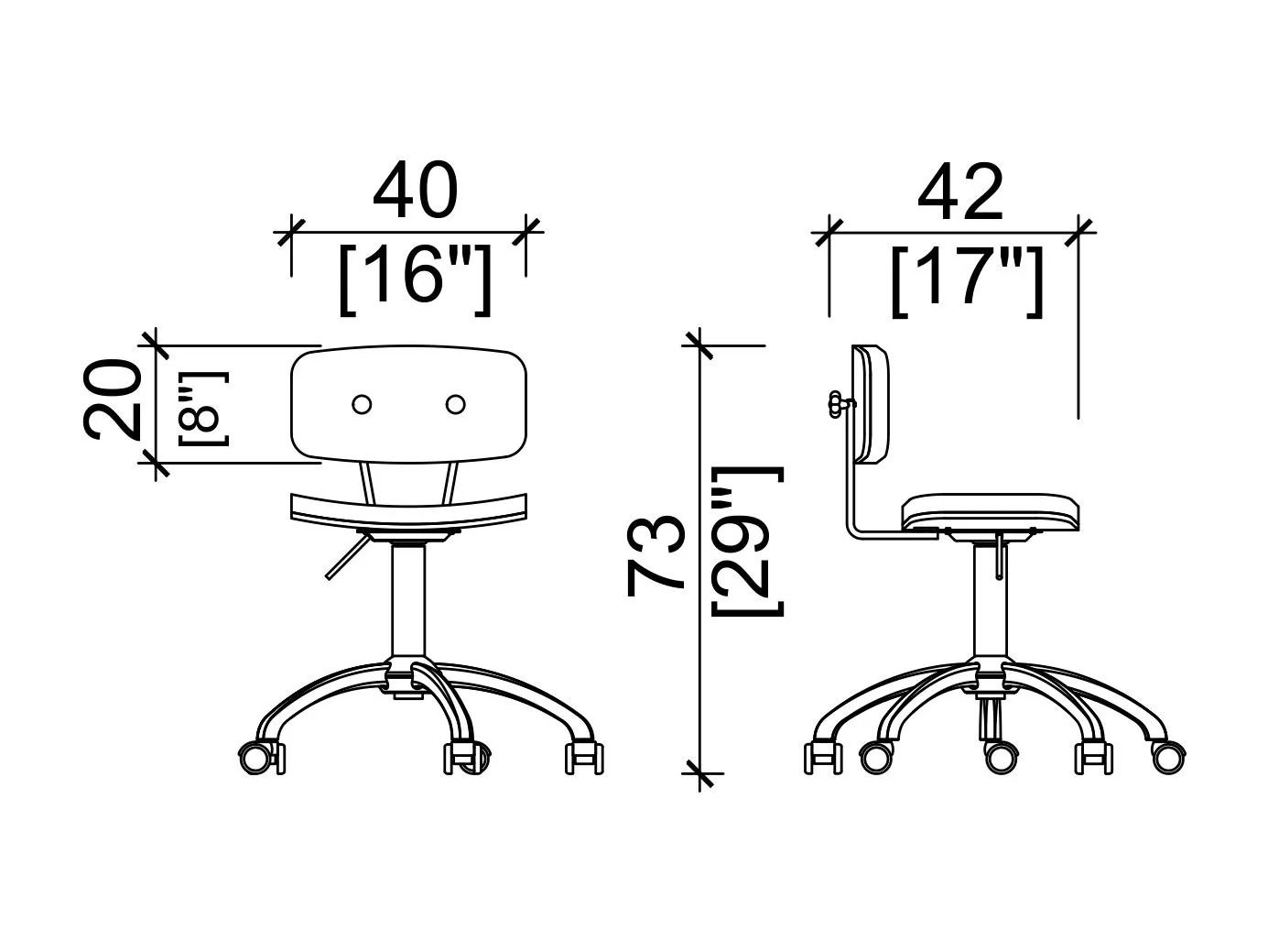 Регулируемая высота поворотный стул Gamma & Bross Gamma Store ARCH-00081091 - Вид №3