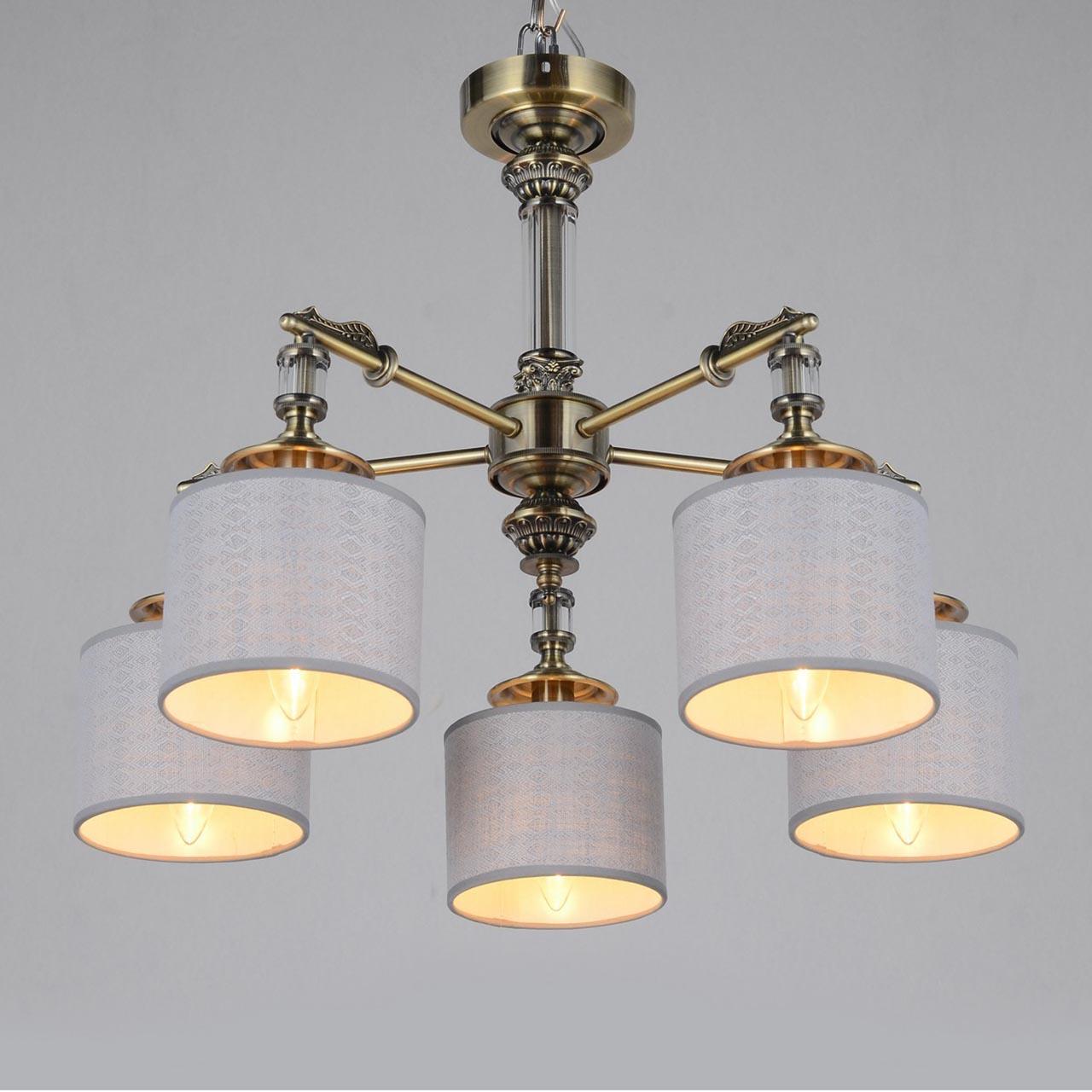 Подвесная люстра Omnilux Rovigo OML-64307-05 кремовая OMNILUX ДИЗАЙНЕРСКИЕ, ROVIGO 279942 Кремовый  - Вид №1