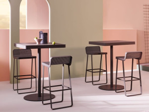 Алюминиевый высокий квадратный садовый стол