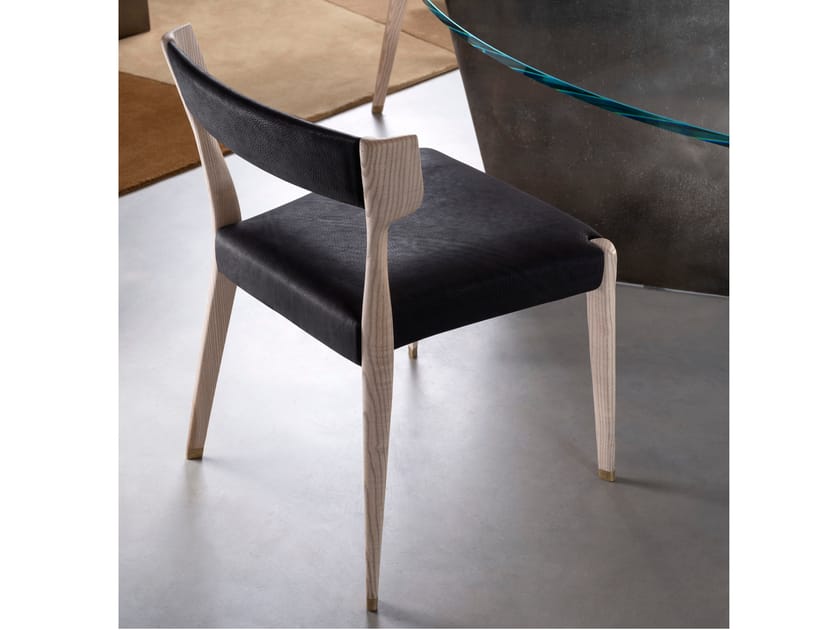 Деревянный стул с кожаным сиденьем Henge CHAIR-VA 54 ARCH-00102882