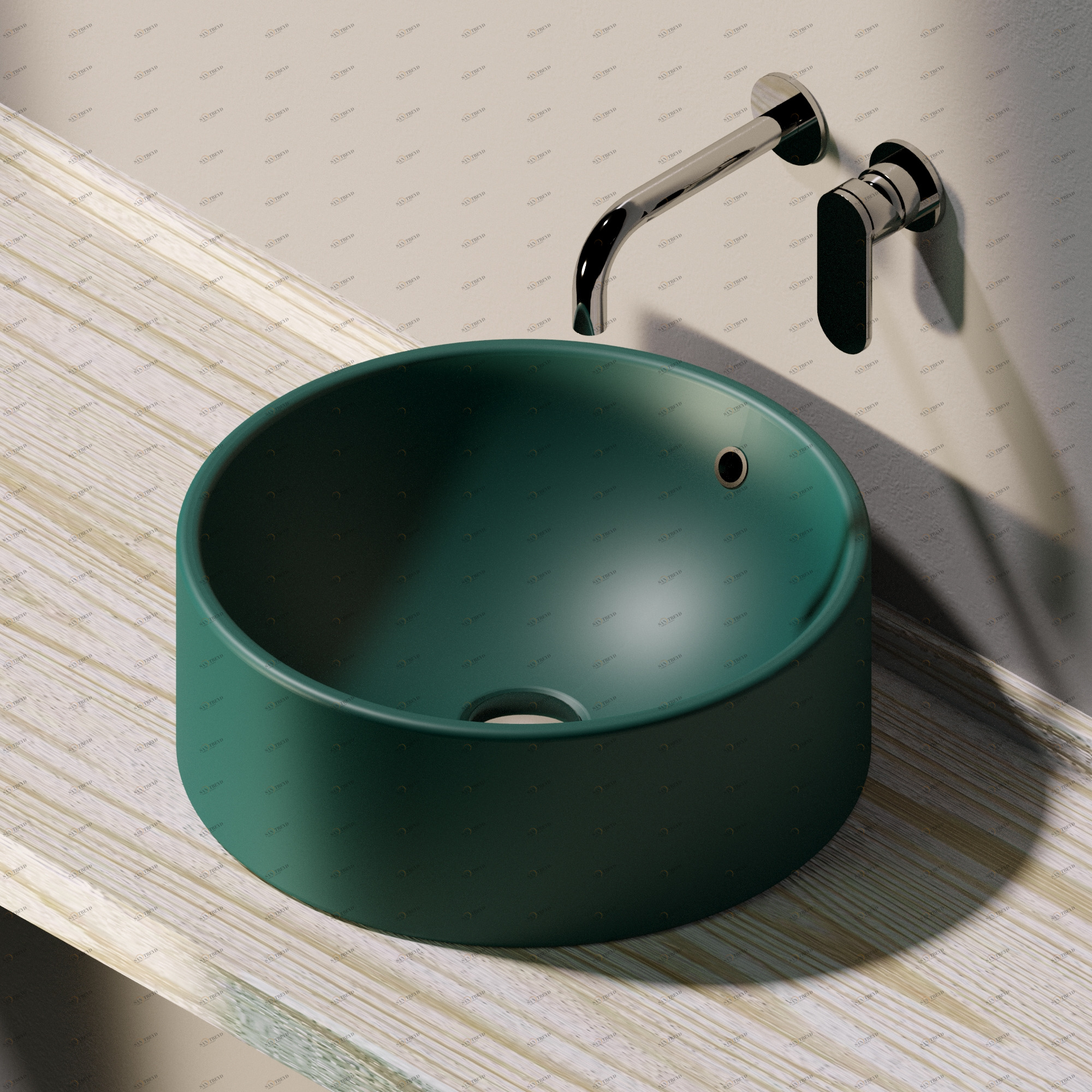 505042C5020 Накладная раковина на столешницу  круглая Ceramica Flaminia Twin