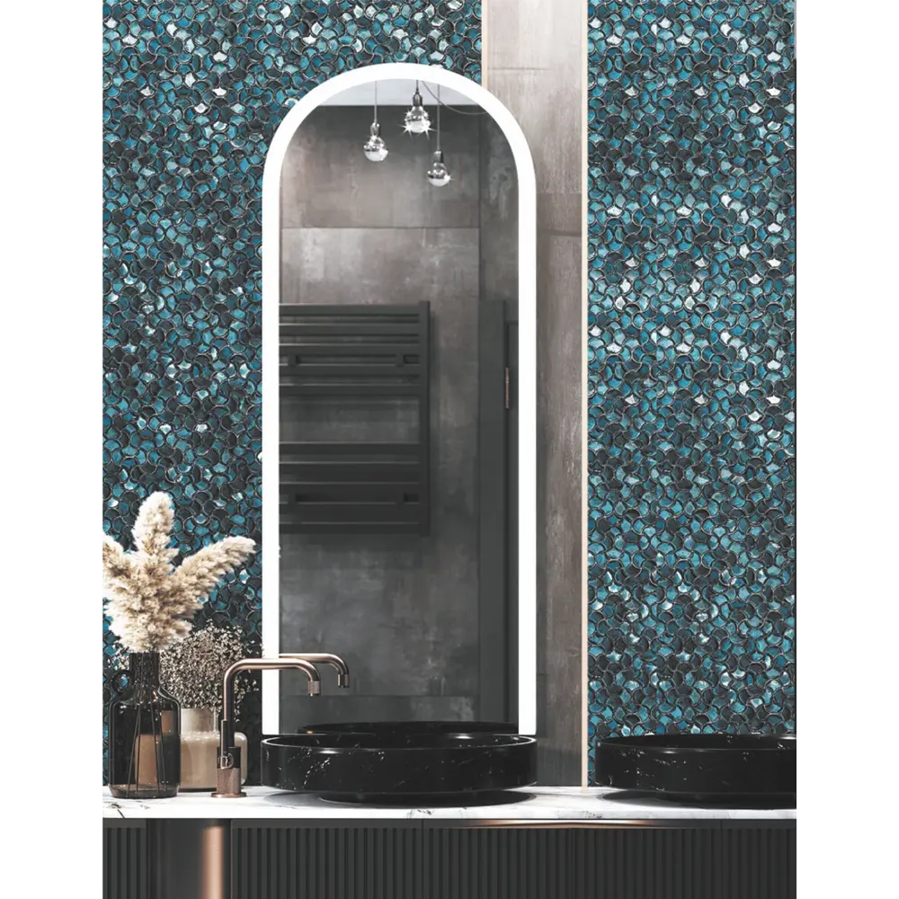 Зеркало для ванной Omega Glass Слим SD42 с подсветкой 50x120 см арка STLM-2059251