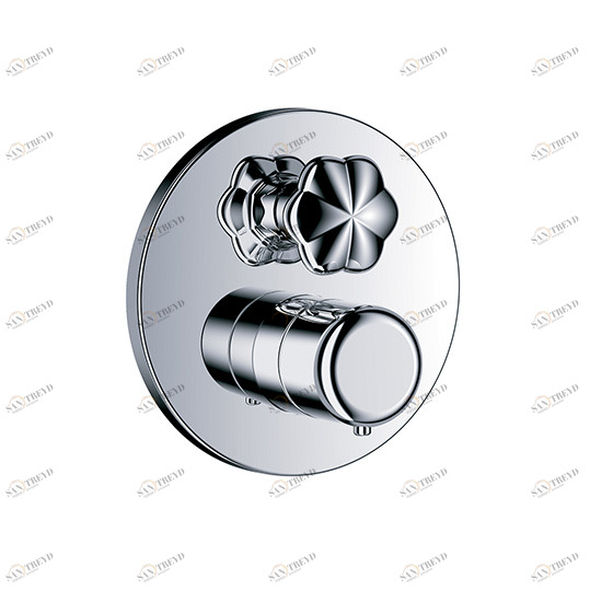 Термостат для душа скрытого монтажа ½" с запорным и переключающим вентилем JOERGER Florale 600.40.380.000