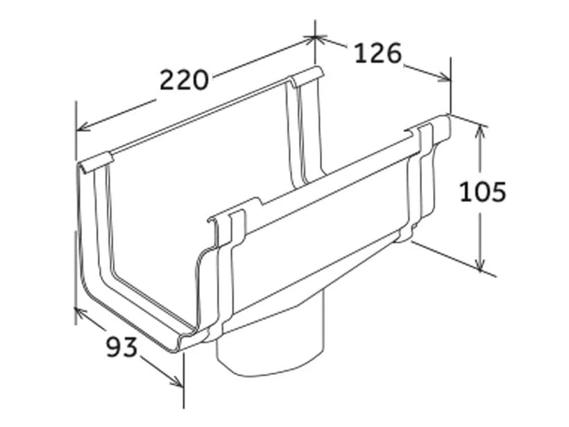 Лучший Купраелит модель водосточного желоба First Corporation First Plast ARCH-00039295 - Вид №2