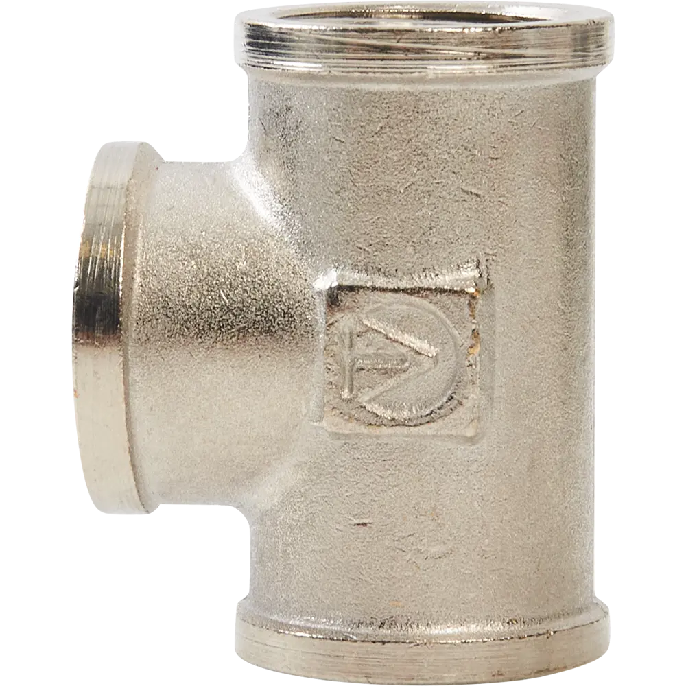 Тройник Stout 1/2" для водопровода из никелированной латуни 82238989 STLM-0802644 - Вид №1