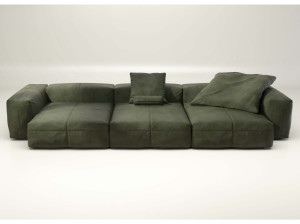 Кожаный модульный диван