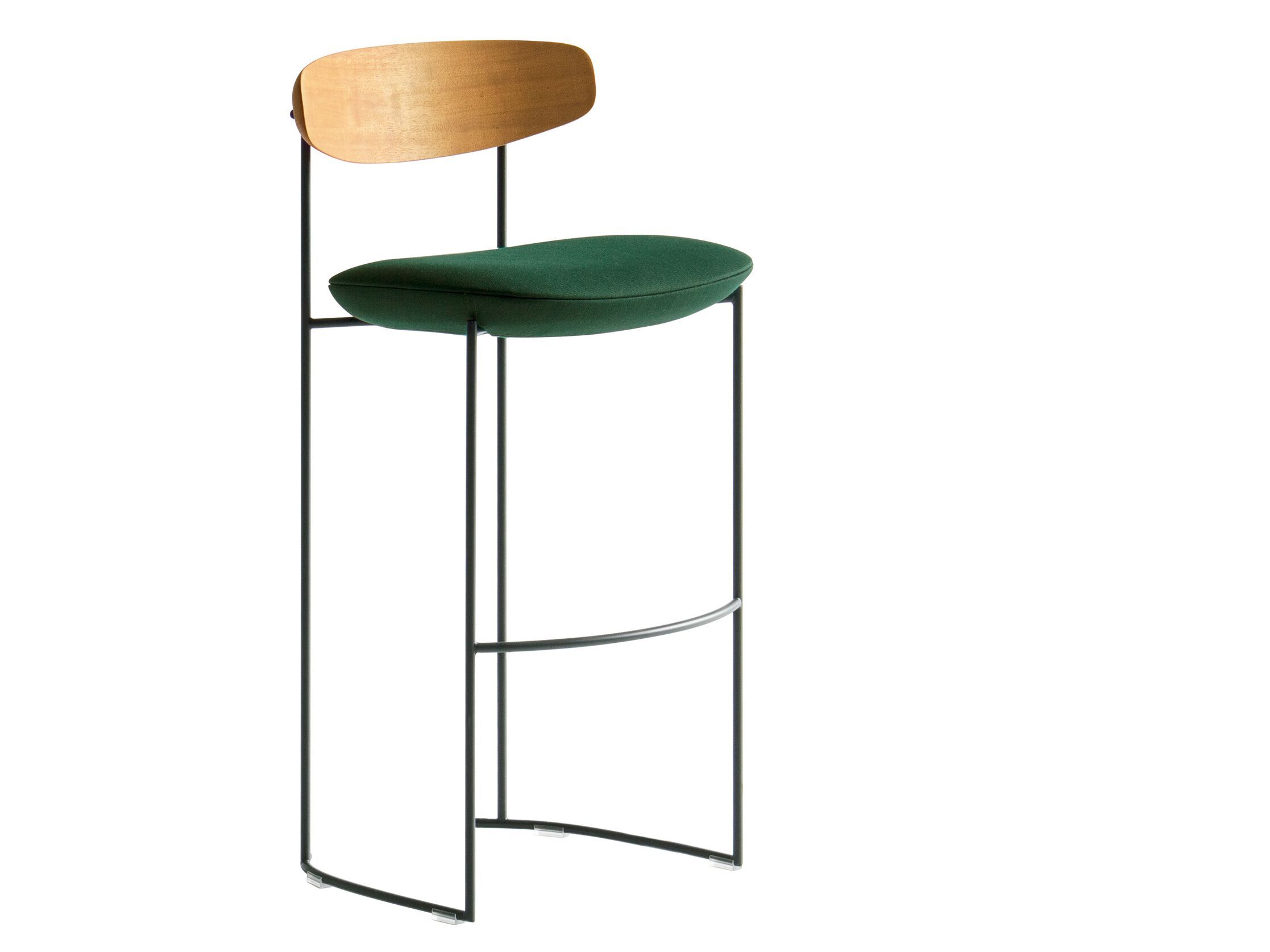 Садовая ткань и металлический высокий стул со спинкой Potocco Keel ARCH-00128279