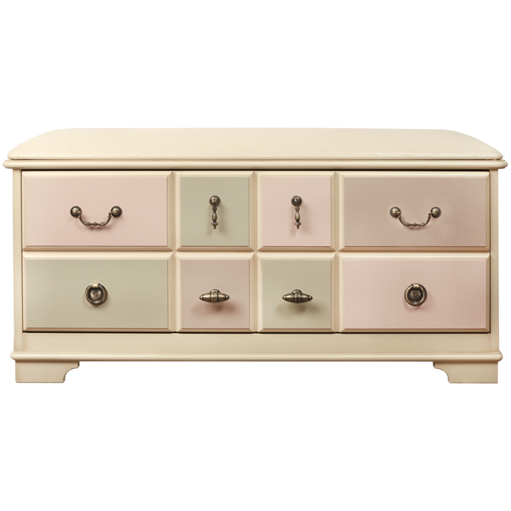 11541 Банкетка Пандора 4 с обувницей Айвори Акварель BOGACHO 4627145741962 - Вид №1