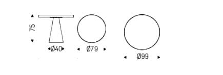 Круглый керамический стол Cattelan italia SATURNO KERAMIK BISTROT ARCH-00134350 - Вид №4