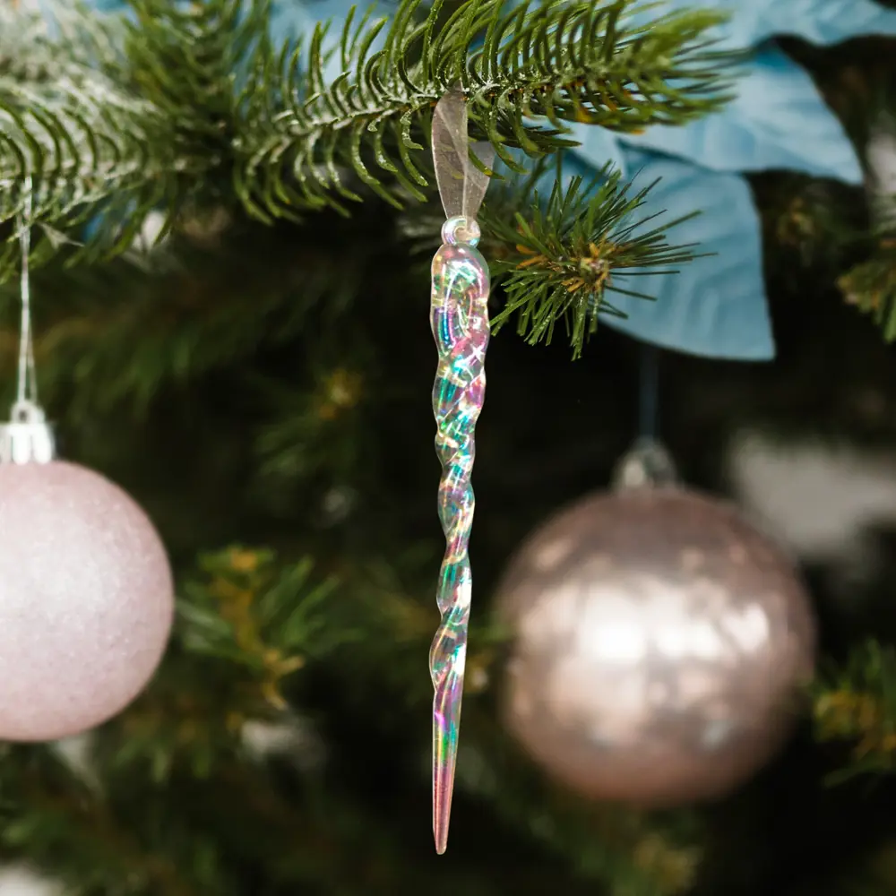 89381696 Украшение елочное Сосульки разноцветный 12 шт. STLM-1323508 Santreyd  - Вид №1