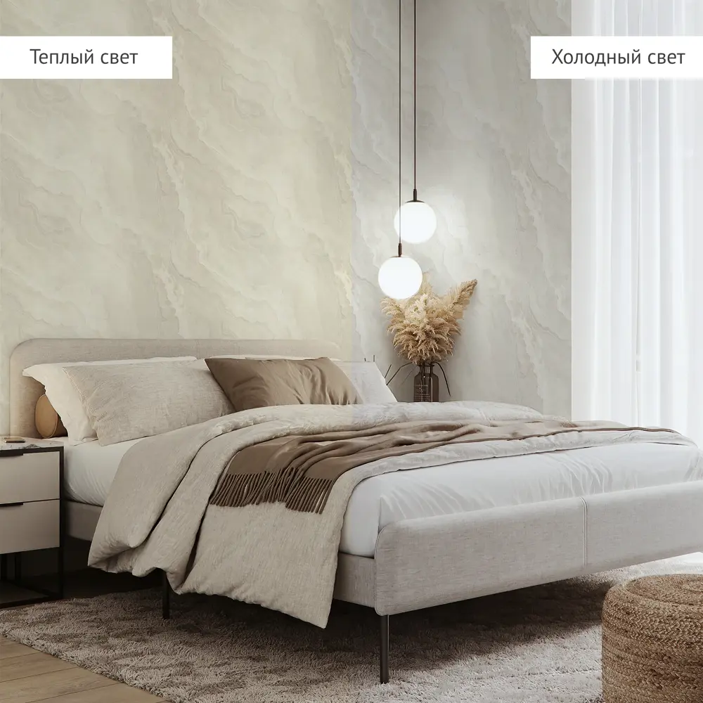 Wall Decor Марбл: флизелиновые обои с текстурой камня в бежевых тонах 89417511 STLM-1566868 - Вид №4