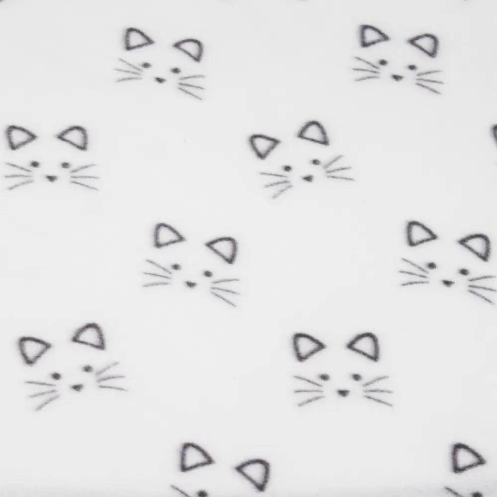 Плед «Барсик» 120x150 см флис цвет белый BELEZZA STLM-2177379 - Вид №1