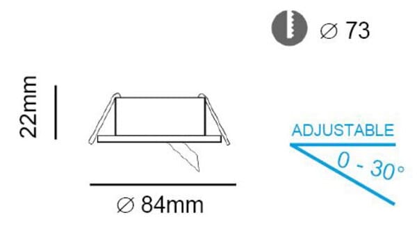 Регулируемый алюминиевый утопленный прожектор Terzo Light STILO ARCH-00132580 - Вид №3