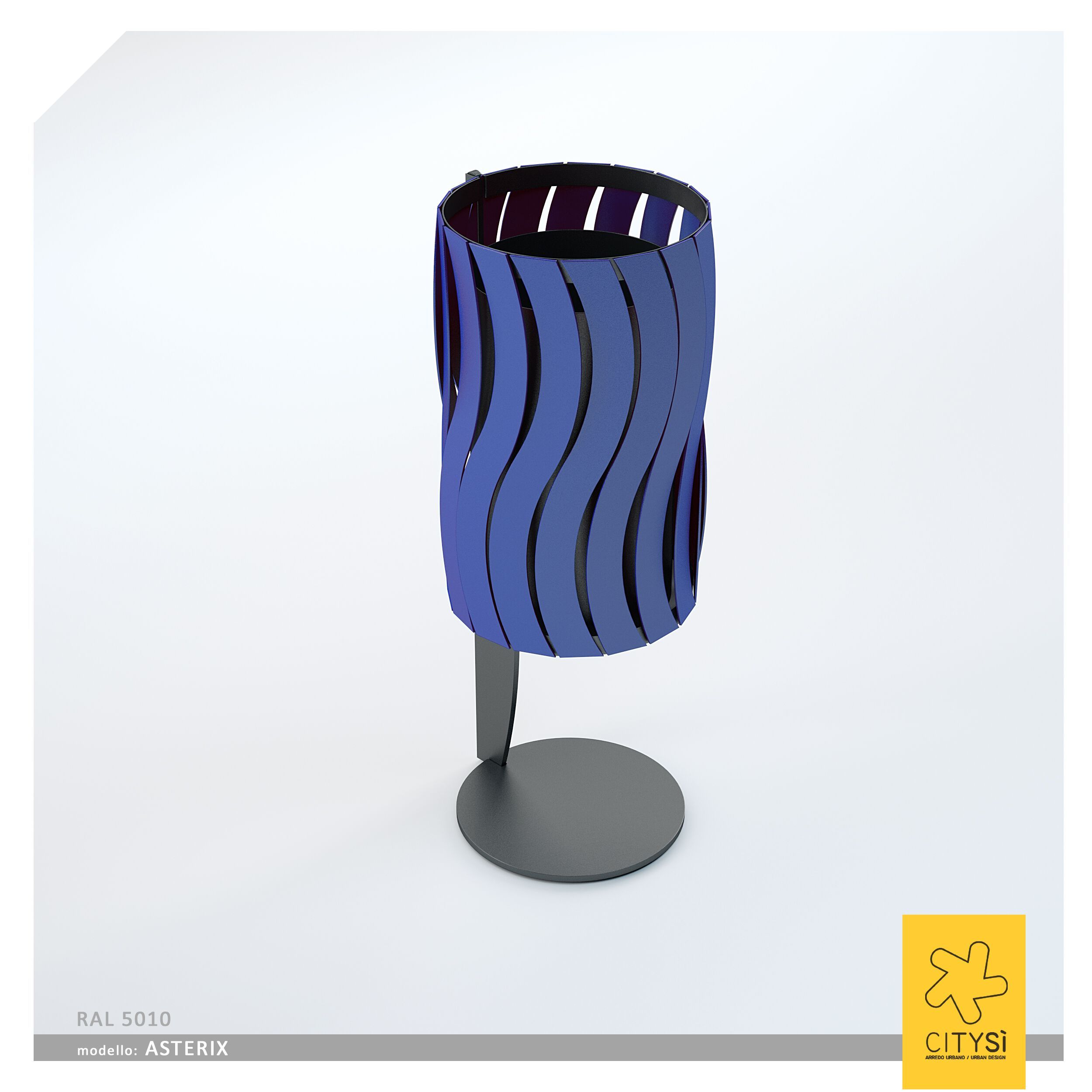 Наружная стальная стойка для мусора CITYSì ASTERIX ARCH-00106475 - Вид №4