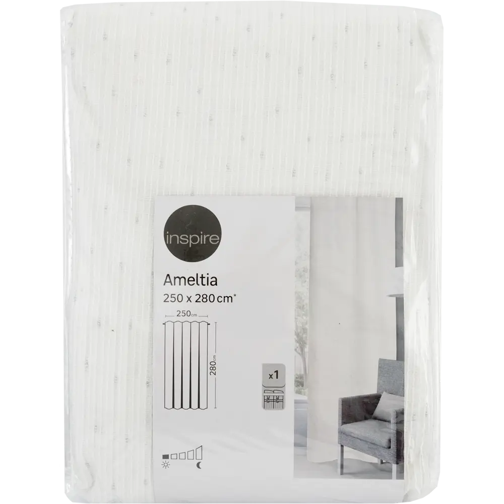 Тюль на ленте Ameltia 250x280 см цвет белый 83407083 STLM-2189112 INSPIRE  - Вид №6