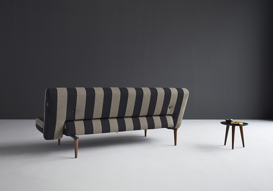 Диван Unfurl с ножками из темного дерева и черной рамой, полосатый Innovation Living UNFURLS2 - Вид №7
