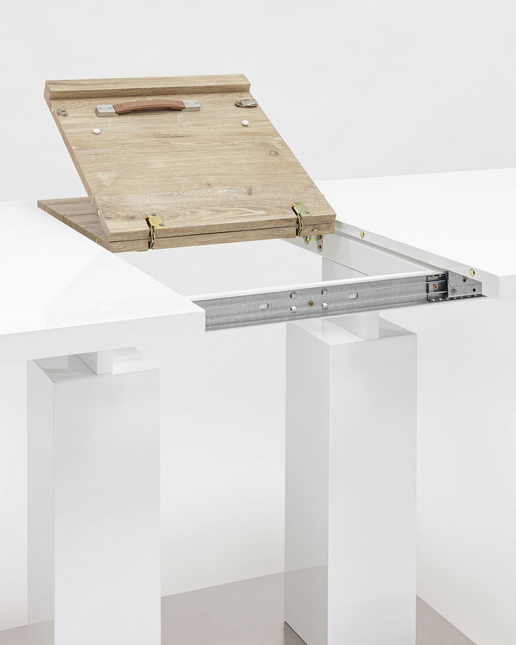 Стол обеденный раздвижной белый глянцевый 140-180 см "Сиэтл" STOOL GROUP  00-3958835 Белый  - Вид №5